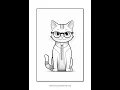 Unleash Your Creativity with Cat Coloring Sheets Vol 5 - Cat at Work
