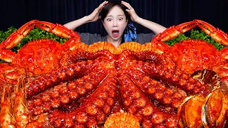 직접 만든 대왕 매운 통문어 해물찜 꽃게 먹방 & 레시피 Giant Spicy Octopus & Crab Mukbang Ssoyoung