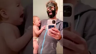 Mom s face mask made the baby cry