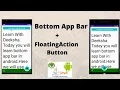 Bottom App Bar with Floating Action Button in Android Material Design Java Android Tutorial