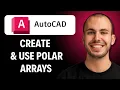 AutoCAD How to Create and Use Polar Arrays Circular Pattern Tutorial 2026 GUIDE