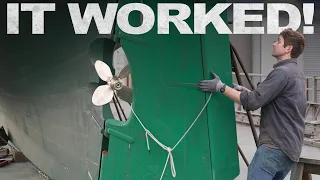 Fixing the rudder and painting the boat!