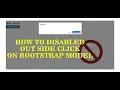 How to disabled out side click on bootstrap model