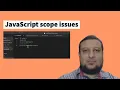 JavaScript scope issues in a simple explanation Arabic