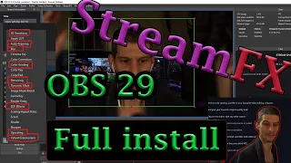 OBS 29 steamFX and Virtual green screen full setup and install