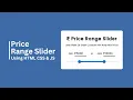Create A Price Range Slider Using JavaScript