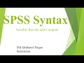 SPSS syntax-04 Variable recode and compute - Bangla