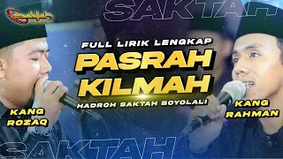 viral tiktok pasrah full lyrics hadroh saktah boyolali duet kang rahman feat kang rozaq