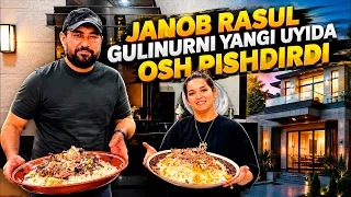 Janob Rasul Gulinurni yangi uyida osh pishirdi