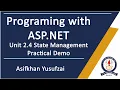 BCA Sem-5 Programming with ASP Net Unit 2 4 State Management - Practical Demo