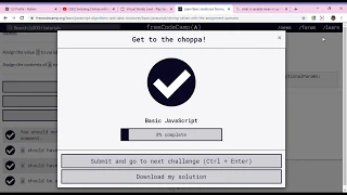 Learn Basic JavaScript Storing Values with the Assignment Operator freeCodeCamp org Google Chro