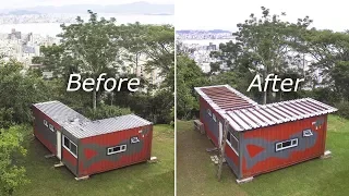 Shipping Container Metal Roof Installation Part 2/2 – Living Tiny Project Ep. 019