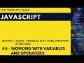 Working with variables and operators in JavaScript Hindi JavaScript The Complete Guide