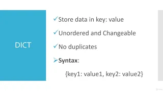 Dictionaries and methods level 1 Python programming 49