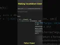 Creating a Countdown timer using python in 57 seconds Python project