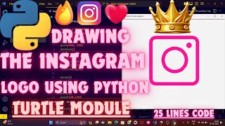 Drawing The Instagram Logo using Python Turtle Step-by-step Tutorial