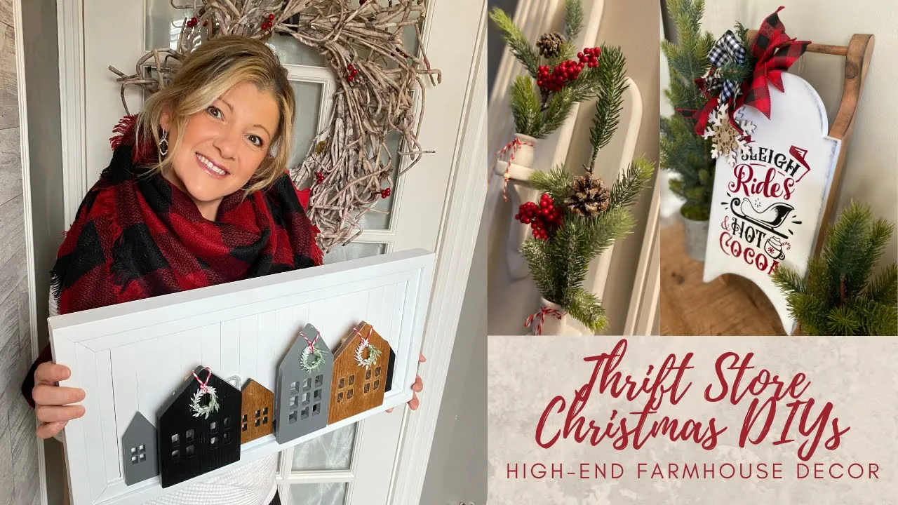 THRIFT STORE CHRISTMAS DIY/HIGH-END FARMHOUSE CHRISTMAS DECOR