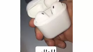 سماعات بلوتوث شبيهة بسماعات ابل اللاسلكية لون ابيض 