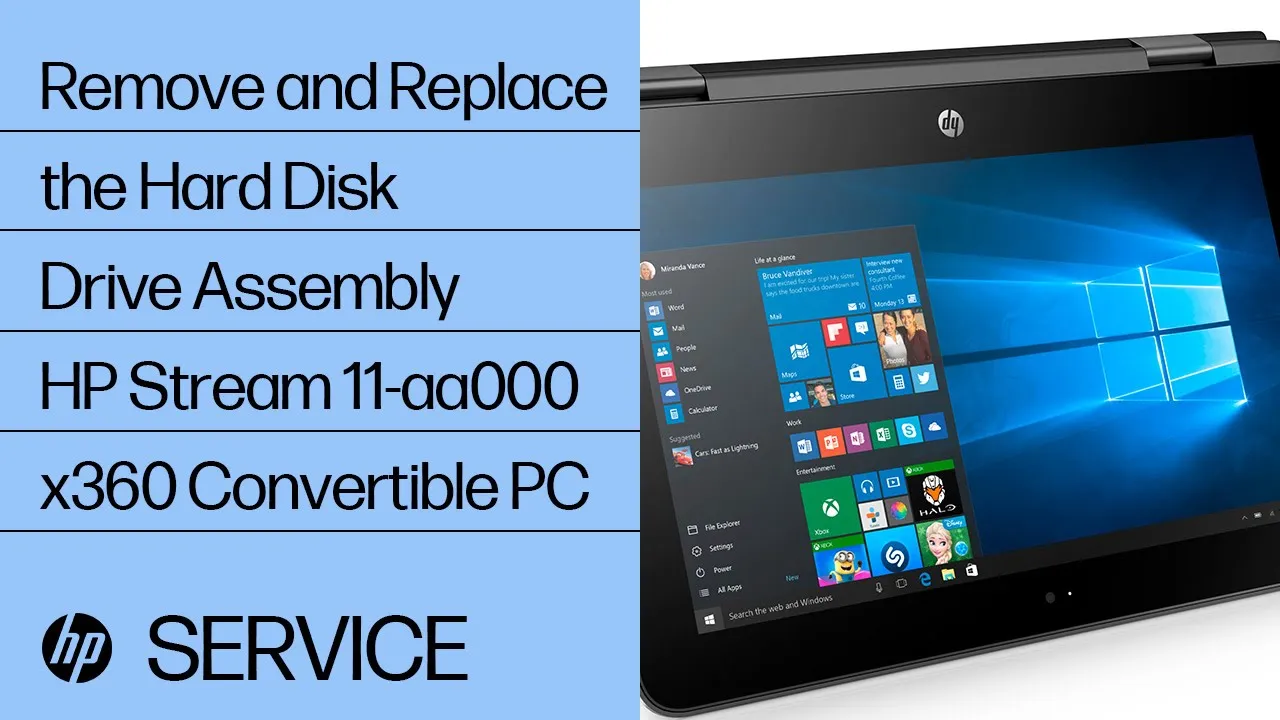 Learn how to remove and replace the battery on the HP Stream 11 Pro G5, Pro G4 EE, Pro G3 EE, 11t-y0. 