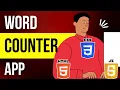 Word Counter App Using JavaScript Create Word Counter App Using HTML CSS And JavaScript