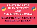 How to calculate mean trimmed mean and weighted mean in Python with Numpy and Pandas statistics