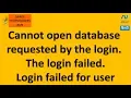 FIXED ERROR Cannot open database requested by the login The login failed