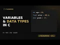 What a variable is and how it works How to declare and initialize a variable in C