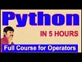 Learn Python - Full Fundamental Course Python Operators Python Tutorial for Beginners