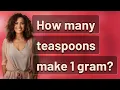 How many teaspoons make 1 gram