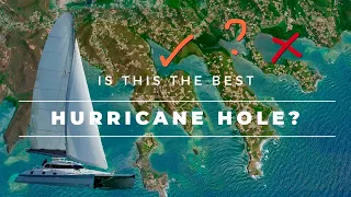 Is this the best Hurricane Hole in the Caribbean? Jupiter²  prepares for a hurricane.