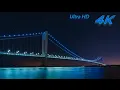 4K Raw - Crossing the Verrazano Narrows Bridge at Midnight