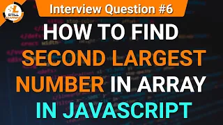 How to find second largest number in array JavaScript Tutorials in Hindi Interview Question