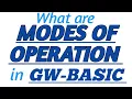MODES OF OPERATION DIRECT MODE And INDIRECT MODE in GW-BASIC with Practical Example in GW-BASIC