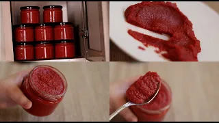 صلصه الطماطم في البيت وتخزينها عام كامل بدون تلاجه 