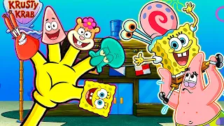 🧽🎵 FAMÍLIA DOS DEDOS BOB ESPONJA E SUA TURMINHA ⭐ Música Infantil Divertida para Crianças 🌈✨