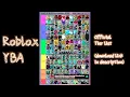 YBA All Current Tier List