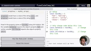 Accessing Object Properties with Bracket Notation Js freeCodeCamp