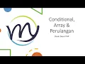 Tutorial PHP Dasar Kondisi Array Perulangan