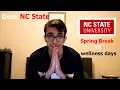 Dear NCSU Spring Break vs Wellness Days