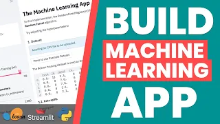 How to Build a Machine Learning App Streamlit