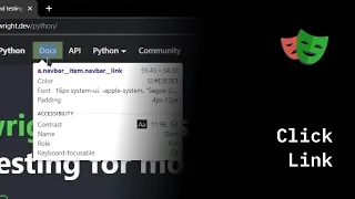 Playwright Python - Click Link