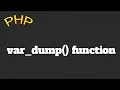 Var - dump function in php php in hindi