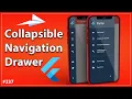 Flutter Tutorial - Collapsible Sidebar Menu Navigation Drawer