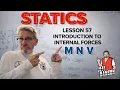 Statics Lesson 57 - Introduction to Internal Forces M N V