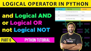 Logical Operator in Python Python Tutorial for Beginners