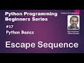 Python Basics - Escape Sequence