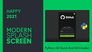 Python and Qt Quick - Modern Splash Screen With Login Area