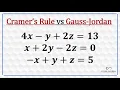 Cramer s rule vs Gauss-Jordan Elimination
