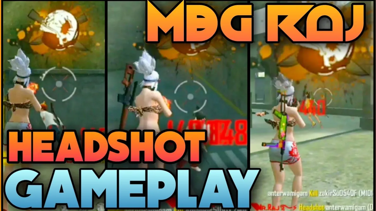 🎯FREE FIRE!! ONLY HEADSHOTS GAMEPLAY ON TRAINING MODE💥#FREEFIRE