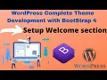 Making Welcome section WordPress Theme Development Academy with Bootstrap v4